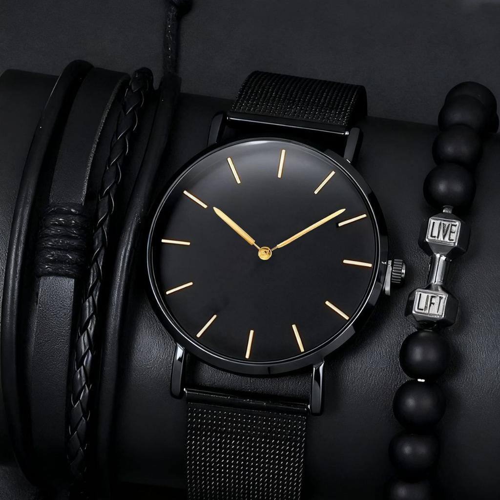 Waterproof Movement Steel Chain Watch Light Luxury Niche Minimalist Wind Steel Mesh Belt Slim Watch Lady