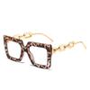 Twooo 3207 Übergroße quadratische Brille mit modischem Bügel Sonnenbrille Damen