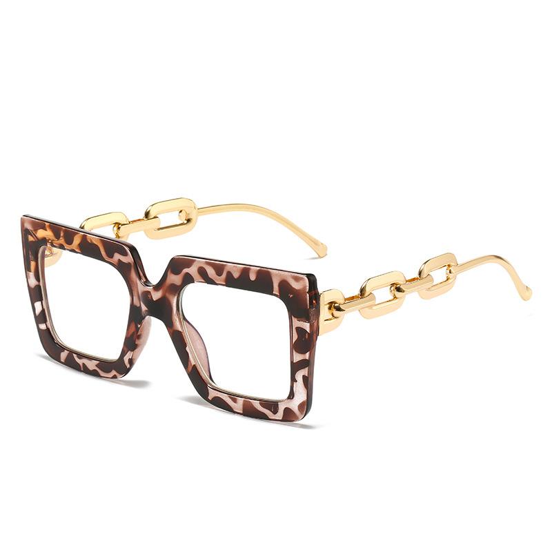 Twooo 3207 Übergroße quadratische Brille mit modischem Bügel Sonnenbrille Damen