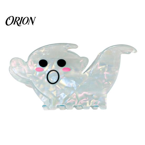 Smiling Face Hair Clip Halloween Claw, Cute Ghost Gripper, Firm Grip with Shimmer Gripper for Medium Long Hair, Comfortable Stylish Accessories Women