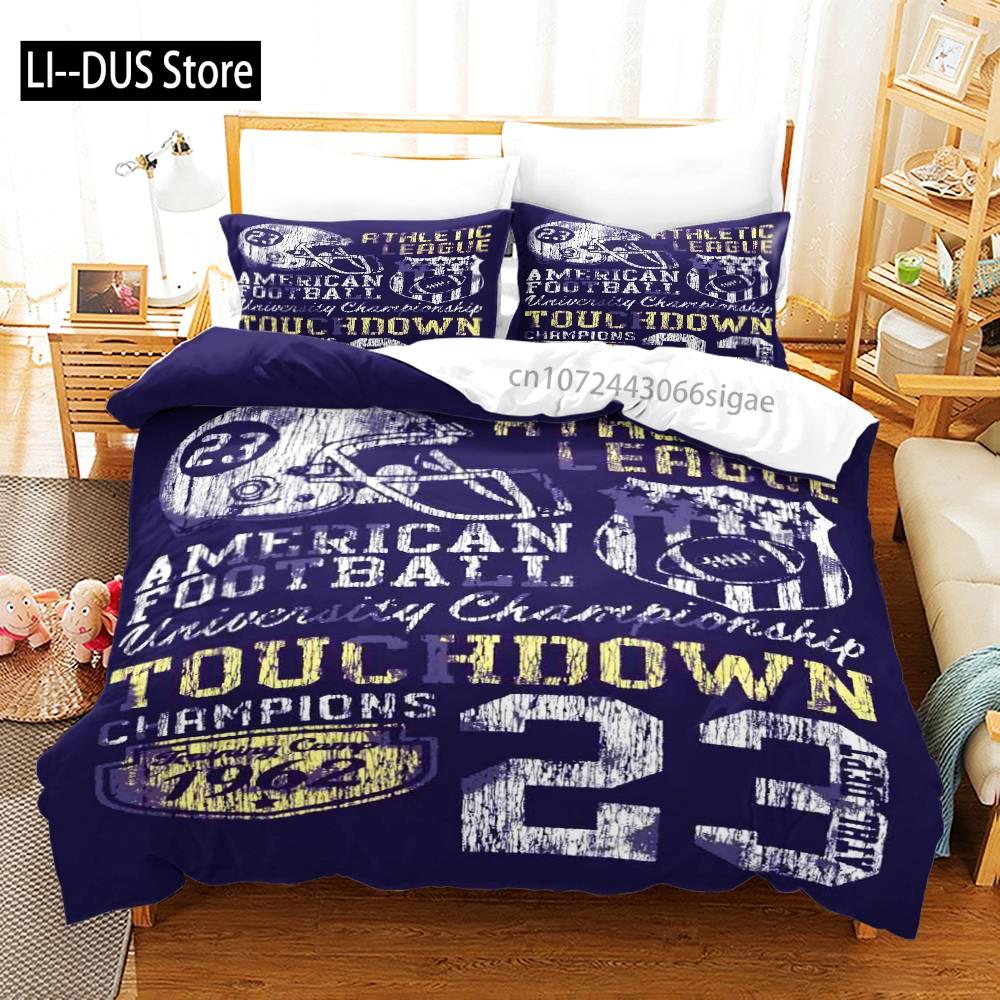 Fußball Bettwäsche Set Einzelbett Twin Full Queen King Size Sport Bettwäsche Set Aldult Kinder Schlafzimmer Bettbezug Sets 3D Druck 012