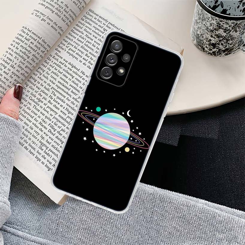 Space Moon Astronaut Phone Case for Samsung Galaxy A17 A16 A15 A14 A13 A57 A56 A55 A54 A53 A37 A36 A35 A34 A33 A26 A25 A24 A23 G