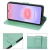 Case for Samsung Galaxy A37 5G, Anti-Scratch Protection Synthetic Leather Green Floral Butterfly Pattern