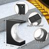 1-4Pcs Solar Stair Lights Bright Step Deck Light Moon Shape Solar Powered Lamp Outdoor Waterproof for Stairway Landscape Decor