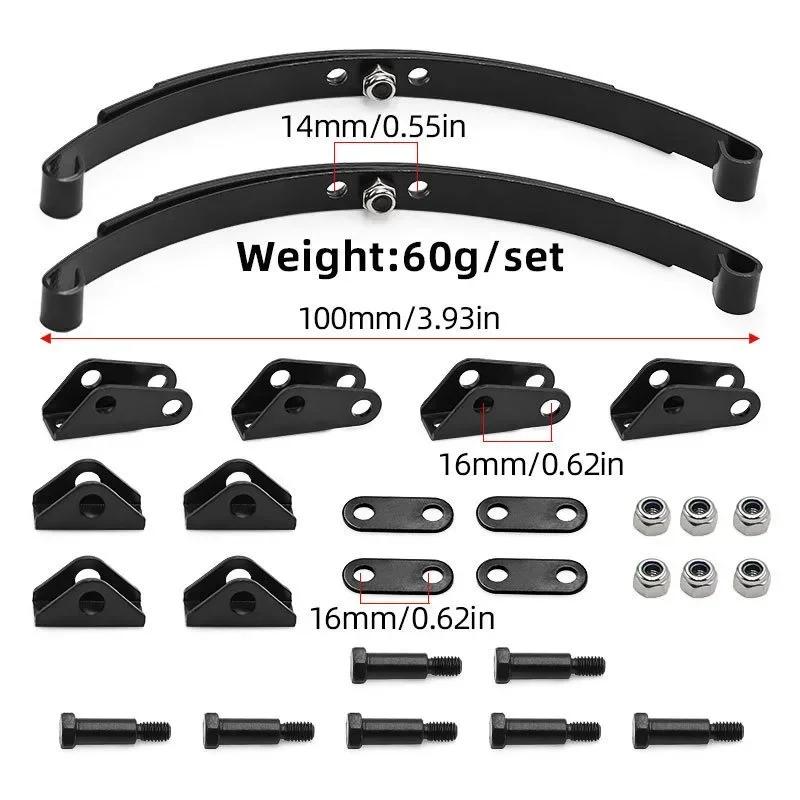 Steel Leaf Spring Suspension Bar Set for 1/14 Tamiya Tractor Truck Trailer Cargo Tow Upgrade Parts