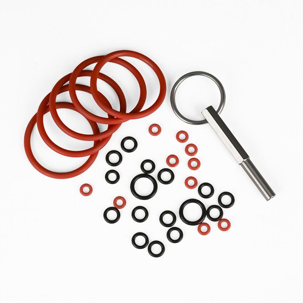 Professional Oval Head Bit Repair Set with Keyring Seal Rings Machines Repair Tool for Espresso Machine Servicing