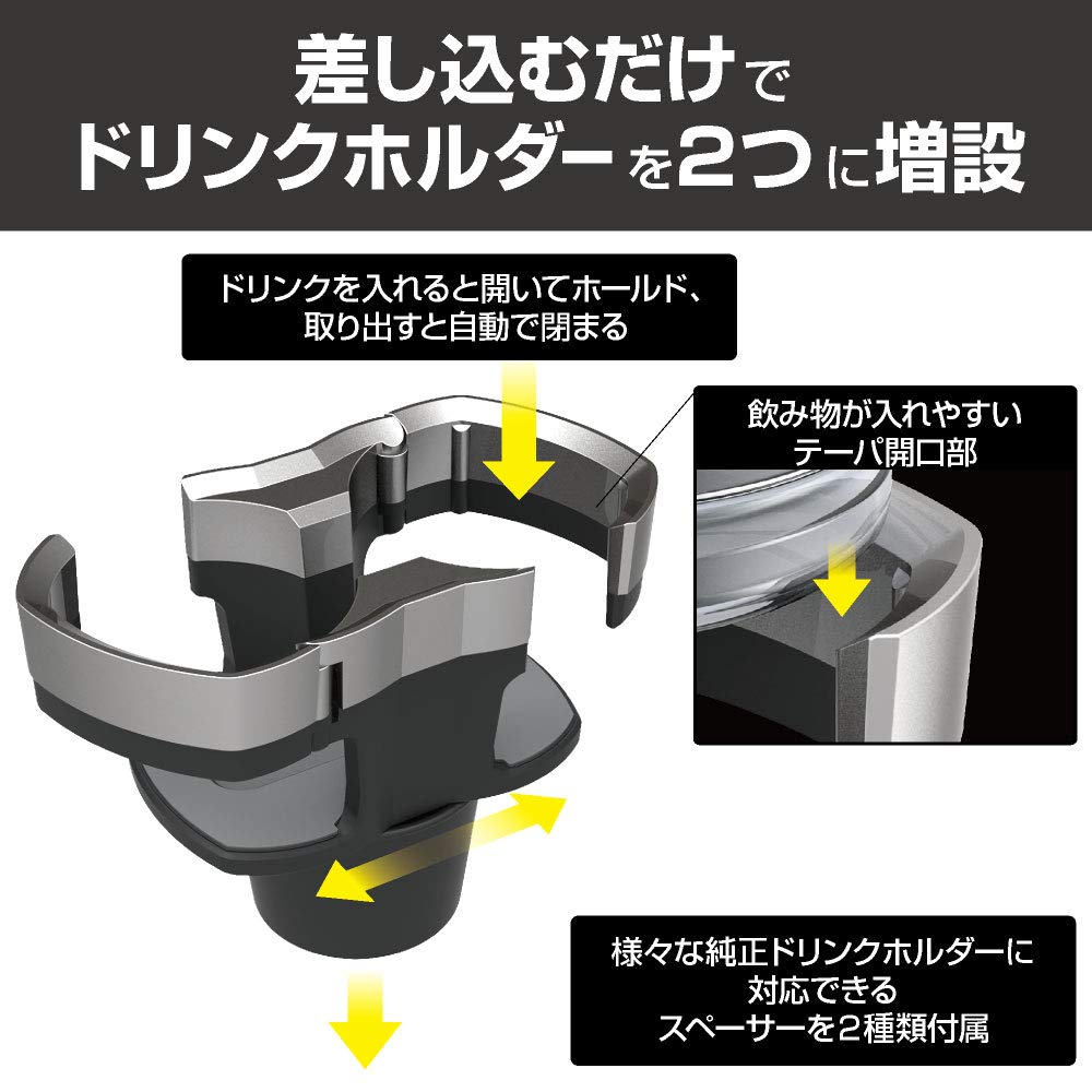 Seiko Sangyo EXEA Twin Drink Holder Car Interior Accessories EB-210,