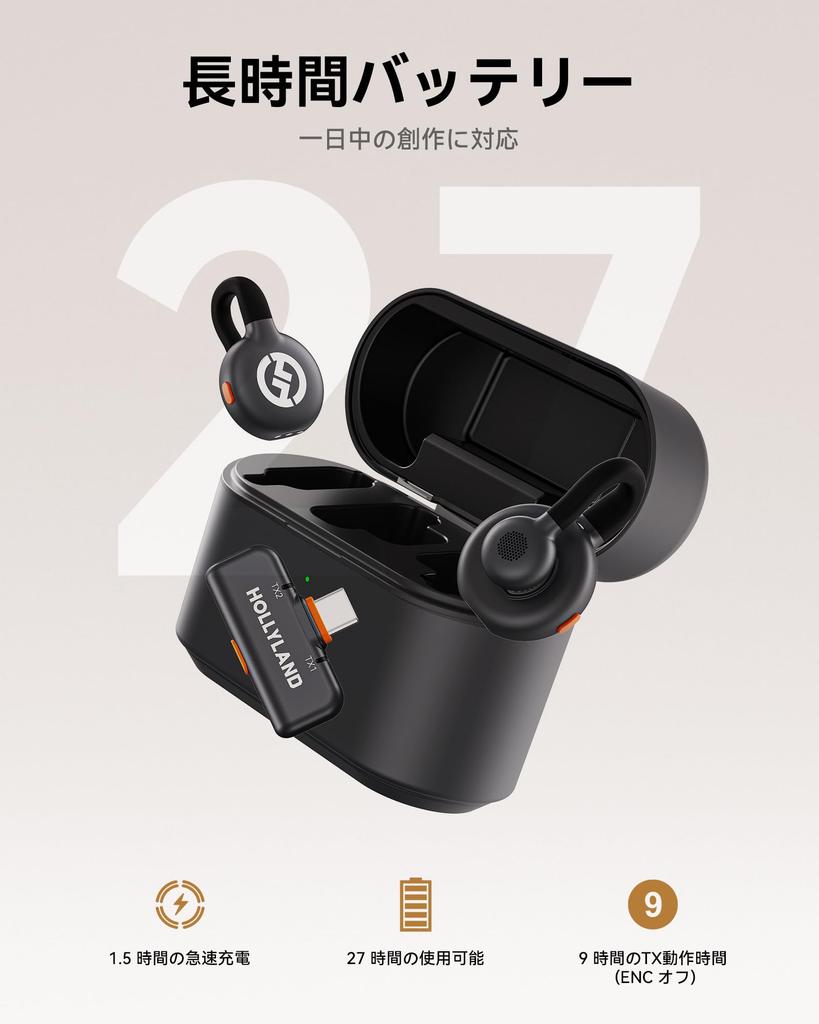 Hollyland Lark M2S USB Version DGP Gold Award Wireless Titanium Wireless Lavalier Noise Battery Life for and for and PC Type-C [2025 Winner] (USB-C