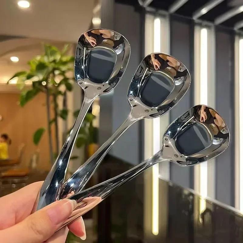 Home Public Spoon Restaurant Large Stainless Steel Distributing Spoon Buffet Serving Spoon Multipurpose Kitchen Cooking Utensils