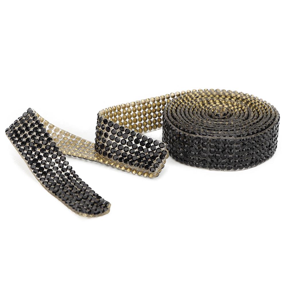 1m Strass Glasgewebe Band Eisen auf Aufnäher Brautkleid Schuhe Besatz (  Farbe)