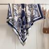 Retro Butterfly Insect Printing Imitation Cashmere Warm Scarf Women'S Fashion Elegant Air Conditioner Shawl Large Square Scarf