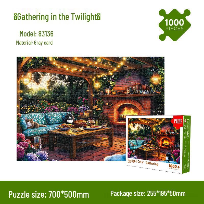 1,000-Piece High-Difficulty Jigsaw Puzzle for Adults - Stress Relief and Boredom Buster Featuring Famous Van Gogh Oil Paintings.
