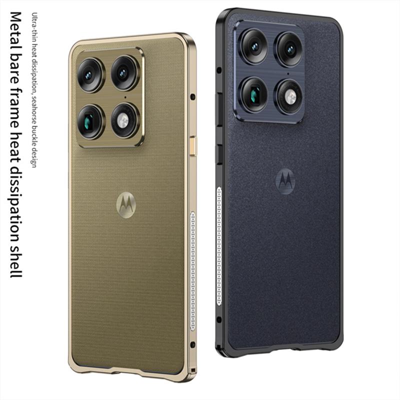 Hülle Für Motorola Signature Edge 70 Ultra Moto X70 Air Pro 5G Kühlende Aluminiumlegierung Metallrand Mittlerer Rahmen Handyhülle