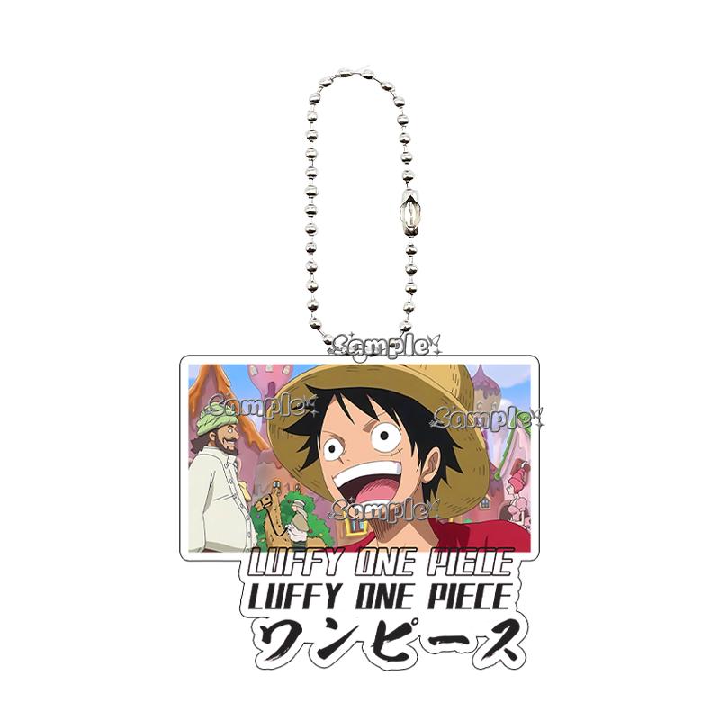 Cartoon Zoro Usopp Luffy Anime Characters Acrylic Keychain Ornaments Fashion Cool Figure Charm Backpack Accessories Keyring Toys