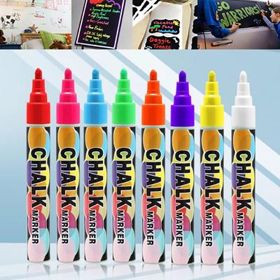 8 Colors Liquid Chalk Pen Markers Neon Colors Chalkboard Pens Stationery Buy At A Low Prices On Joom E Commerce Platform