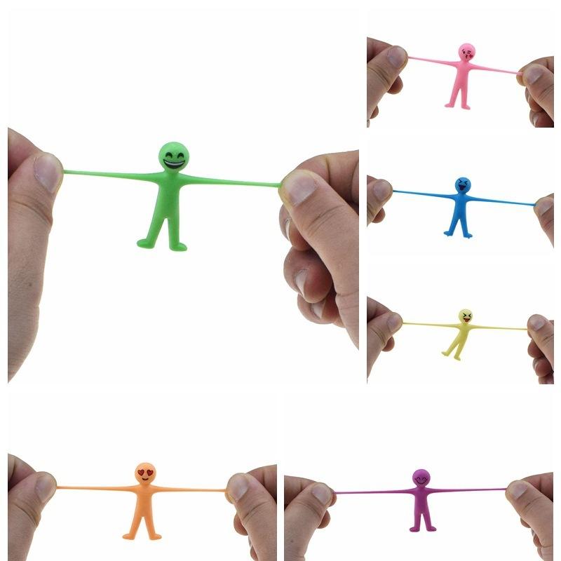 10 Pcs Novelty Stretchy Stretch Toy Cute Colorful Yellow Stress Relief Stretchy Fidget Gifts TPR Soft Plastic Creative Doll Toy