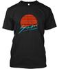 80er Retro Sonnenuntergang - T-Shirt Hergestellt in den USA Größe S bis 5XL
