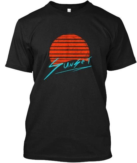 80s Retro Sunset - T-Shirt Made in the USA Size S to 5XL 4XL