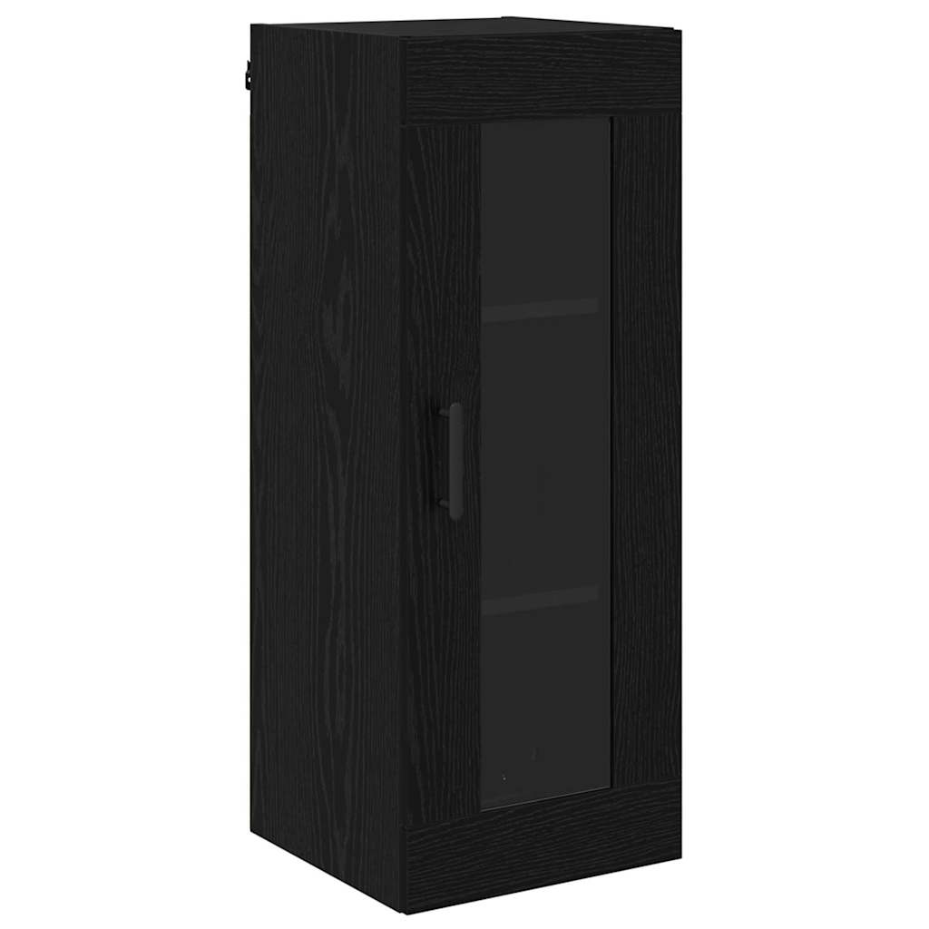 Highboard in Black Oak Look 34.5 x 34 x 180 cm Particleboard