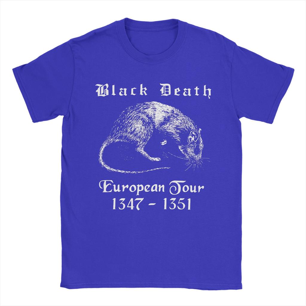 Bubonic World Tour T Shirt Black Death European Tour Harajuku T Shirts Short-Sleeved Tshirt Summer Pure Cotton Plus Size Clothes