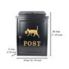 Drop Box Decorative Wall Mounted Mailbox for Front Door Garden Outside House Black