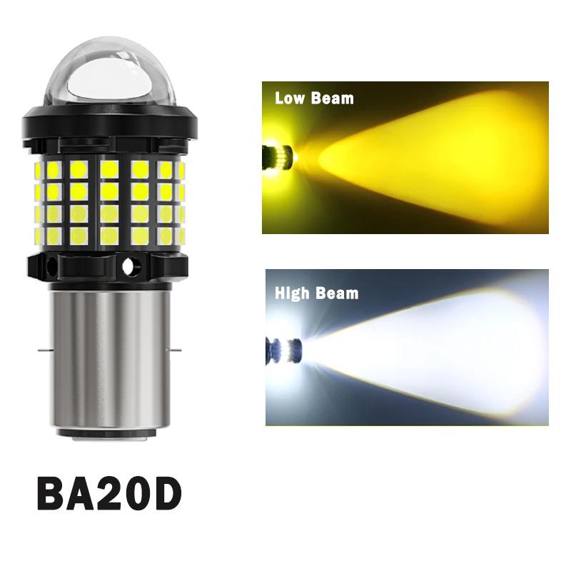 H4 LED Motorcycle Headlight Hi/Lo Beam Bulbs BA20D 3030 60SMD Super Bright Moto Light Motorcycle Accessorie Headlamp 6000K 12V