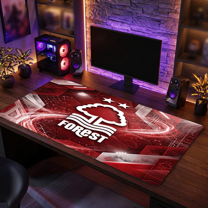 Nottingham Forest Fußball Druck Großes Mauspadd, Anti-Rutsch Erweitertes Gaming Schreibtischmatte für Büro Zuhause