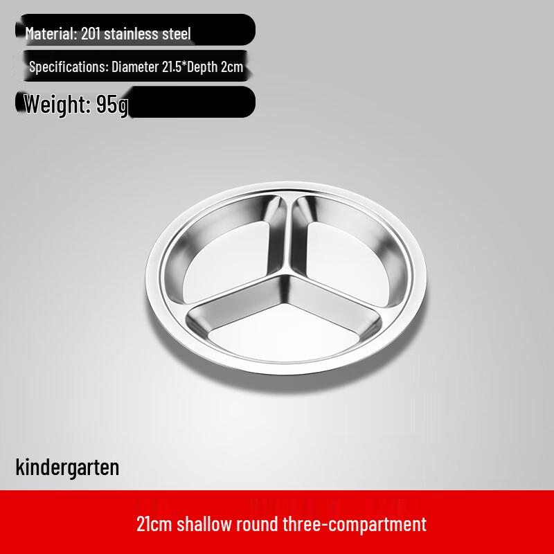 304 Stainless Steel Divided Meal Tray
