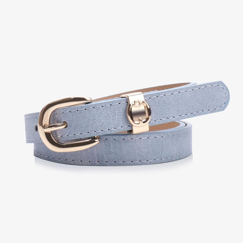 Minimalist Pu Leather Womens Fashion Belt With Gold Buckle For Casual Jeans Styling