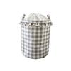 Large Capacity Ruffled Edge Laundry Basket Dust-proof Space Saving Dirty Clothes Storage Basket Folding with Handle