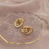 Elegant Knot Design Summer Earrings For Women Minimalist Dainty Studs Unique Fashion Jewelry