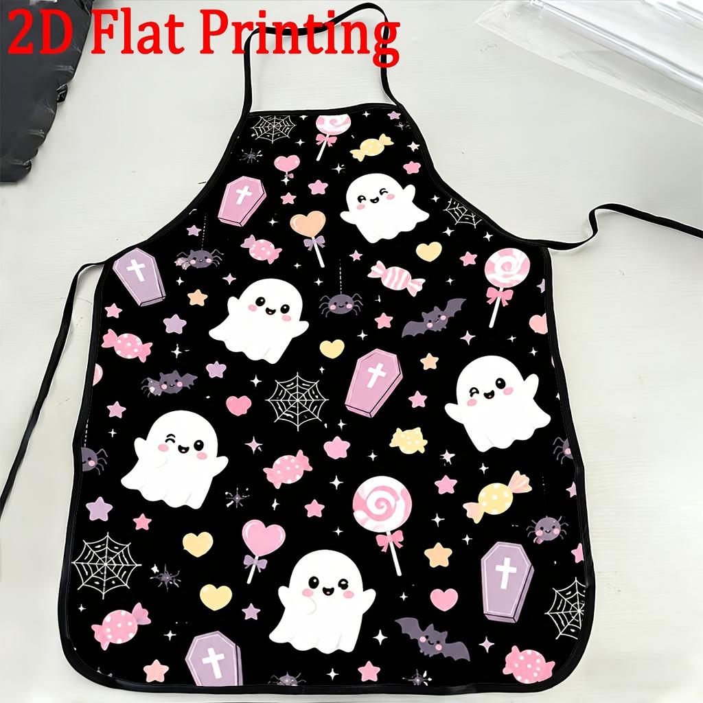 1pc 1pcs Cute Diagonal Stripe Apron Suitable & Parties, Reusable Bib with Slant Pattern - Multi-Purpose for, Restaurant, Christmas & Halloween Decorat
