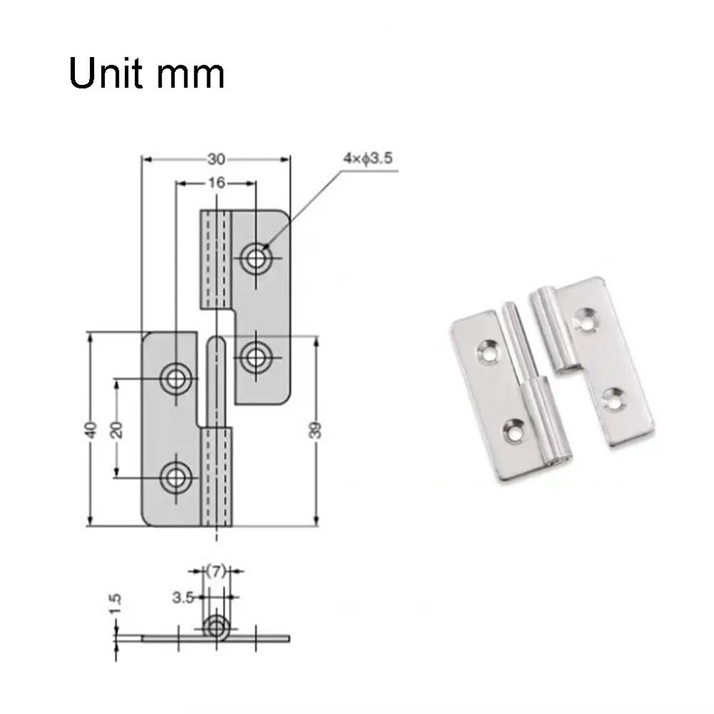 1Pcs Lift Flag Off Detachable Hinges Flat Door Hinge  For Cabinets/Wardrobes/Doors