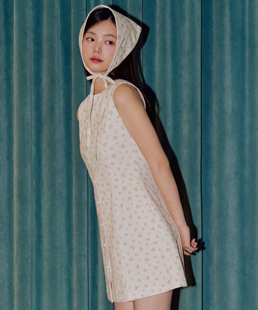 Zero Planet Karina Button Dress Set [Flower]