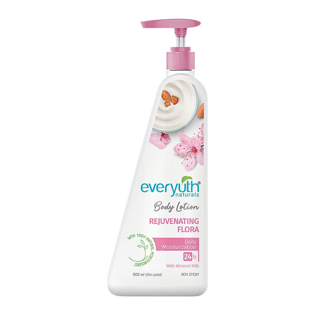 Everyuth Naturals Rejuvenating Flora Body Lotion 500ml For Soft Smooth Skin Deep Moisturization 24 Hour Hydration Daily Moisturizer For All Skin Types