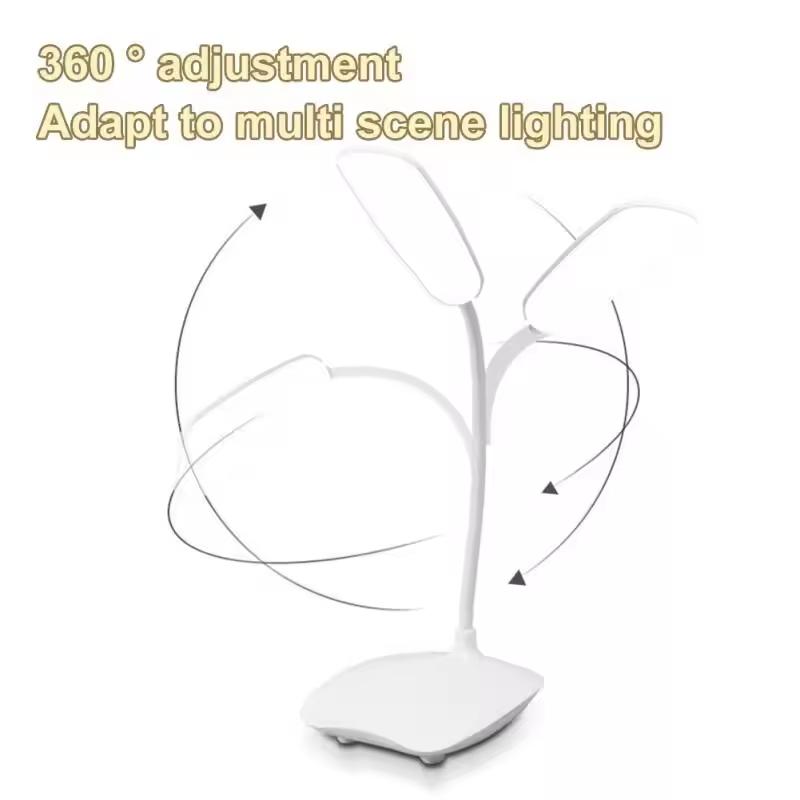 LED desktop table lamp USB rechargeable lighting eye care room night light bedroom bedside student reading light