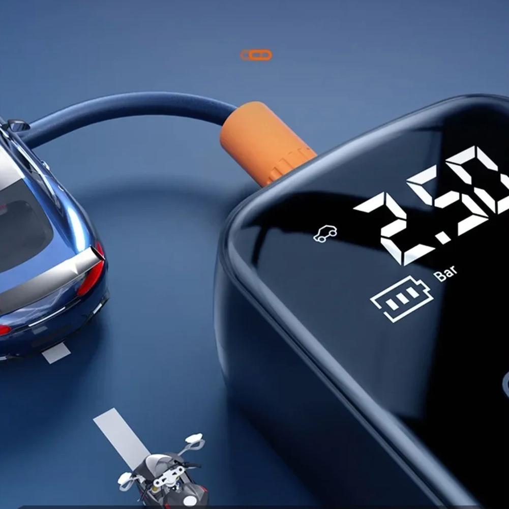 Inflator Portable Air Compressor Tire Inflator Electric Air Pump 150 PSI 3600mAh Battery Motorcycle Bike Pump Car Air Compressor