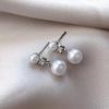 Simple Style Two White Pearl Earings Stud Light Luxury Drop Trend  Ball Earrings for Women Party Wedding Romantic Jewelry