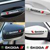 4pcs Car Door Handle Sticker Vinyl Decal for Skoda Kodiaq Karoq 2 A7 Tour VRS Superb Octavia Yeti Fabia 1 Rapid Accessories WD8