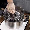 Rust Resistant Cooking Accessory Stainless Steel Expandable Steamer Basket, Adjustable Folding Insert with Sustainable Kitchen Food Strainer