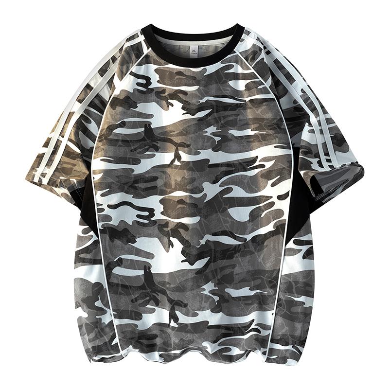 Camouflage Short-sleeved T-shirt Men's Summer Loose Casual Half-sleeved Top