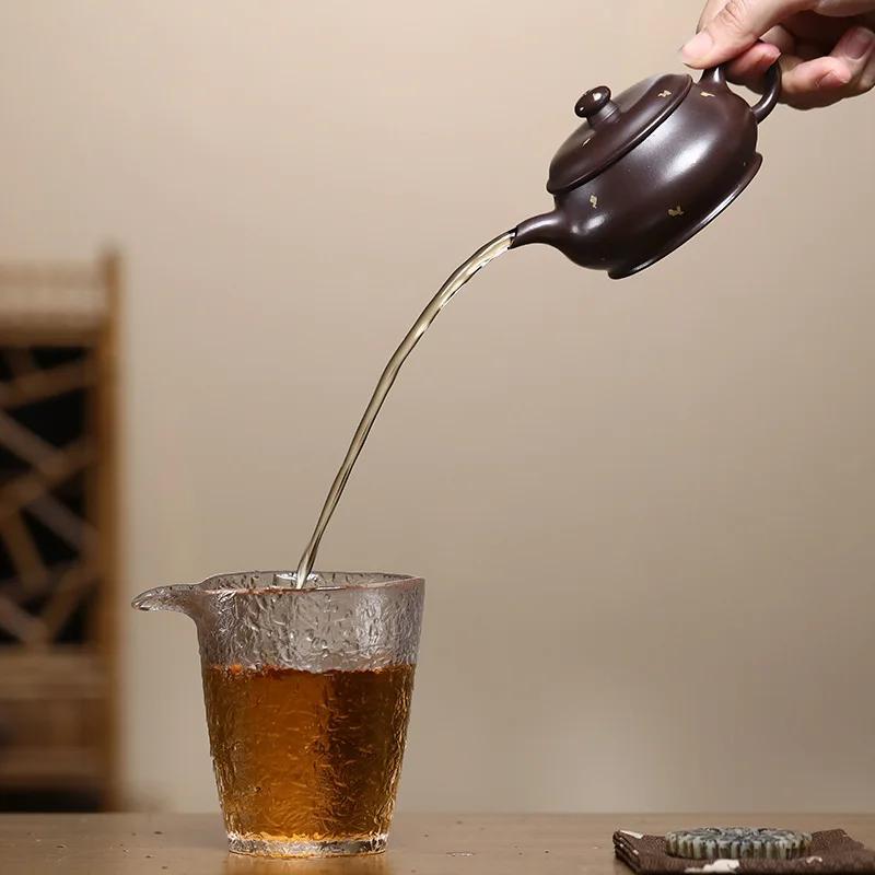 Chinese Yixing Purple Clay Teapot Handmade Tea Pot Beauty Tea Infuser Kettle Raw Ore Zisha Tea Set Household Teaware 130ml