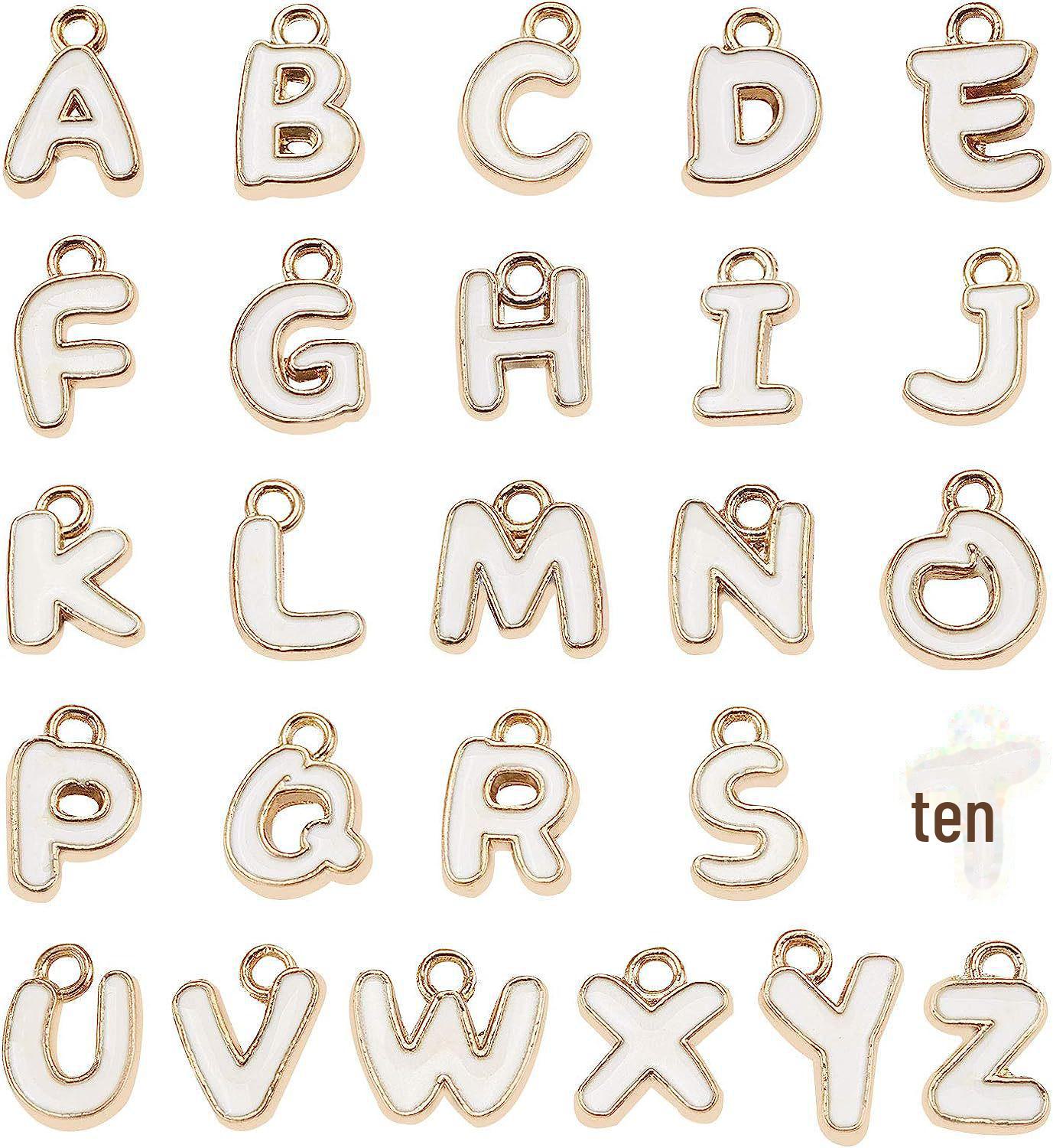 

Двухсторонние подвески в виде мультяшных букв своими руками - 26 английских букв из сплава R белый