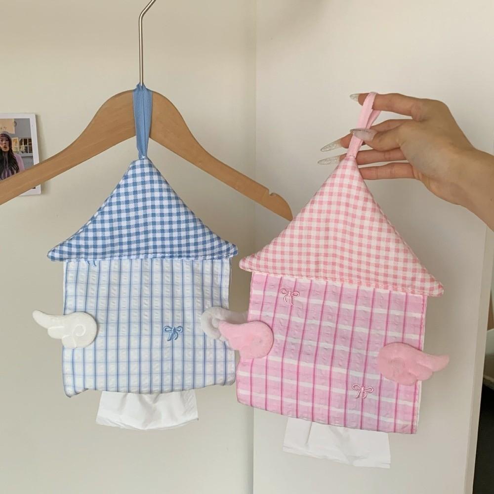 Space Saving Hanging Tissue Holder House Shape Decorative Tissue Bag Tissue Bag Living Room