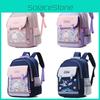 Rabbit Astronaut Childrens Oxford Fabric School Bag With Padded Straps For Kids