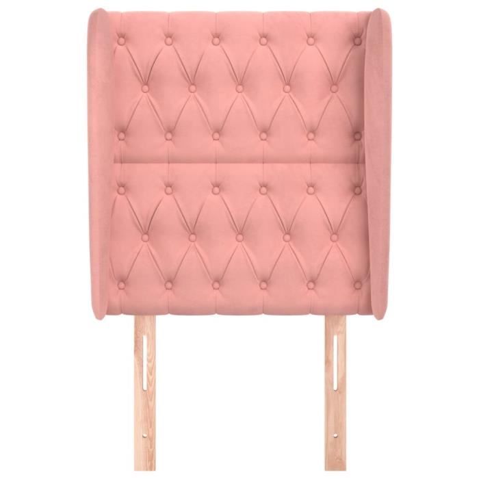 VidaXL Headboard with Ears Pink 83x23x118-128 Cm Velvet3118327
