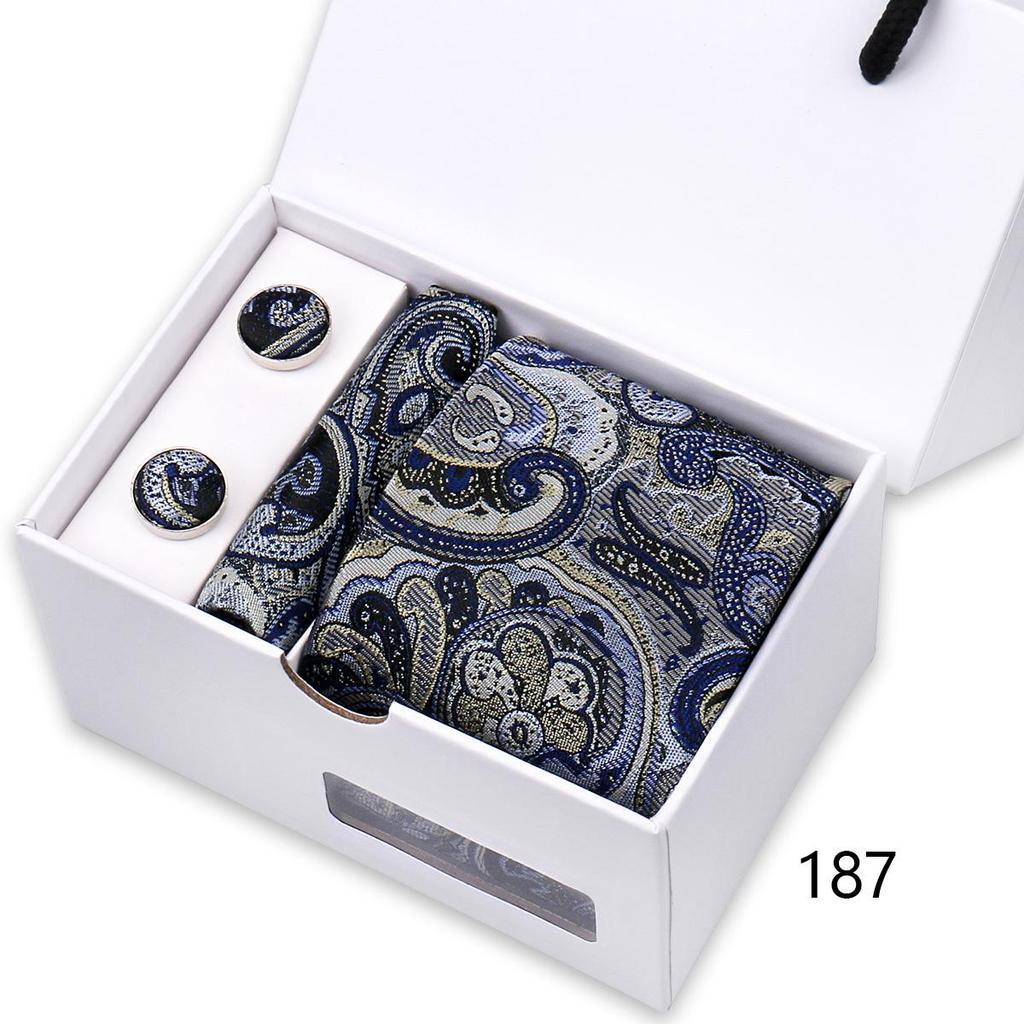 Men's High-End Polyester Tie & Pocket Square Set for Weddings and Formal Wear