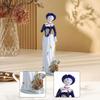 Sculpture Dame en Porcelaine Décoration de Bureau Style Nordique Figurine Art Décoration pour Maison Bureau Chambre Salon