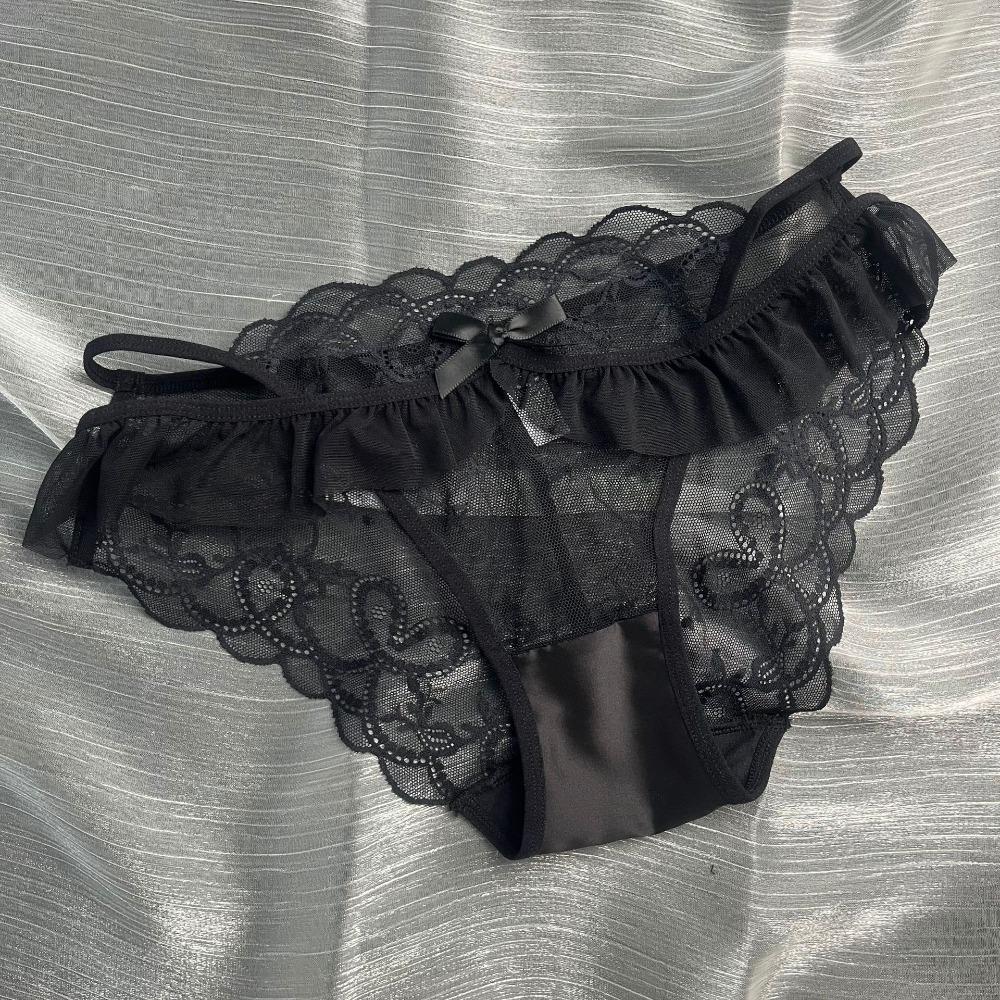 Lace Lace Flower Transparent Briefs Patchwork Underpants Breathable Female Lingerie Girl