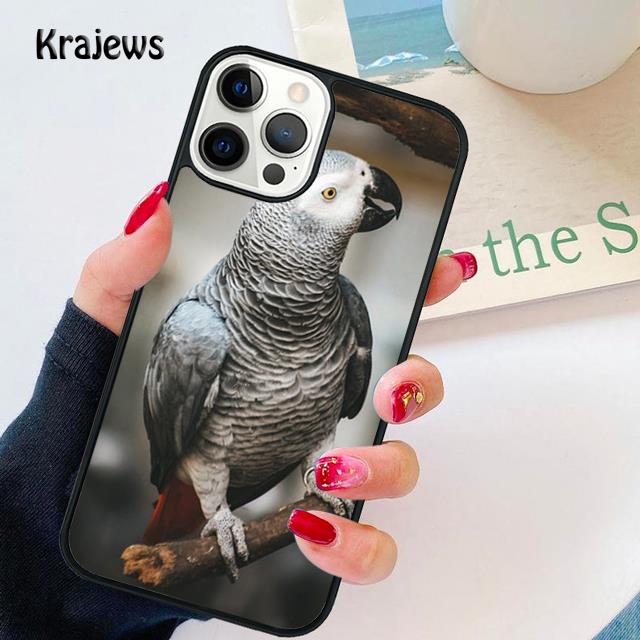 African Grey Parrot soft Phone Case Cover For iPhone 17 Air 16 15 14 plus 12 13 pro max coque Shell Fundas